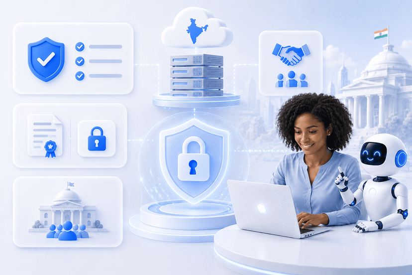 Employer screening interface with magnifying glass over candidate profile